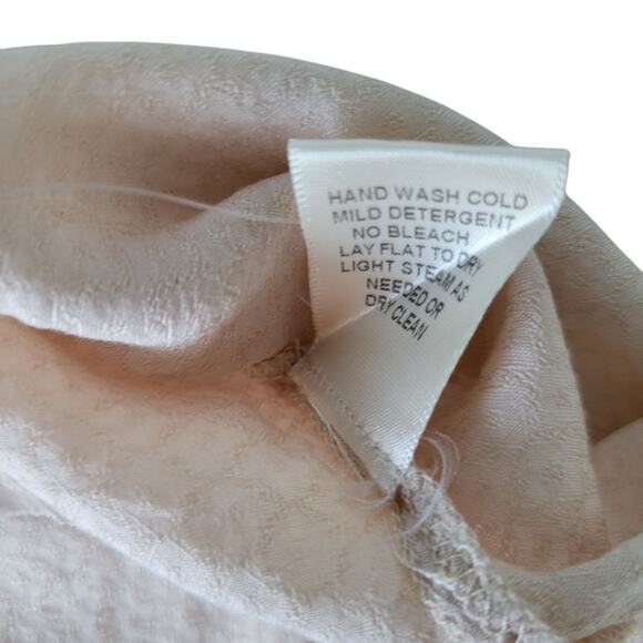 Boho Chic Tunic Blouse Crochet lace Taupe Love Stitch M Cottagecore Whimsy - Picture 12 of 15